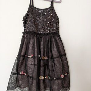 Cat & Jack Black Confetti Dress - size 6
